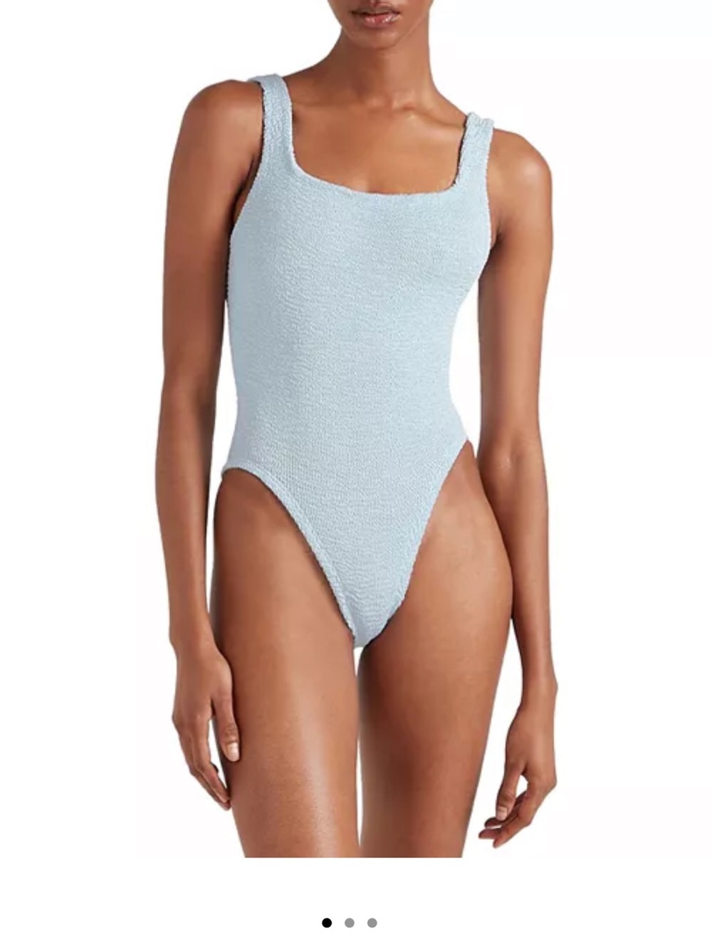 Hunza G Square Neck One Piece Swimsuit NWT